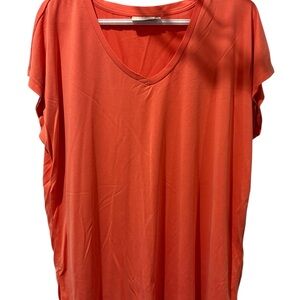 Vibrant V-Neck Short Sleeve Top